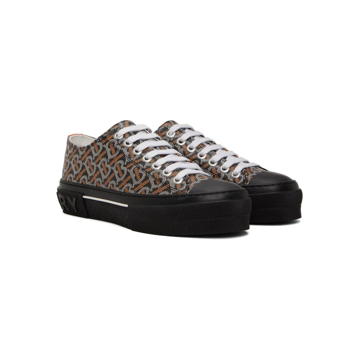 Burberry Black Monogram Print BLACK/WHITE/ORANGE (8059253) (4)