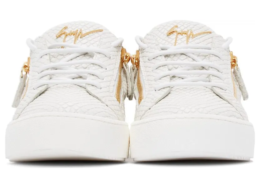 Giuseppe Zanotti White Croc May London Gigas Sneakers (RU70000 77649) (2)