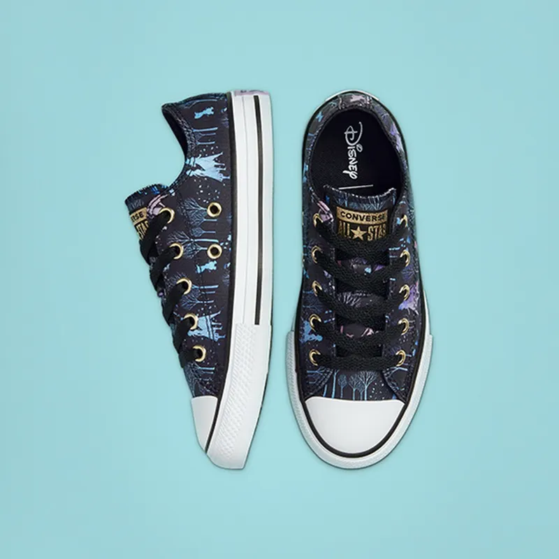 Converse Chuck Taylor All-Star Low Frozen 2 Black (PS) Black/Multi-White (367361F)
