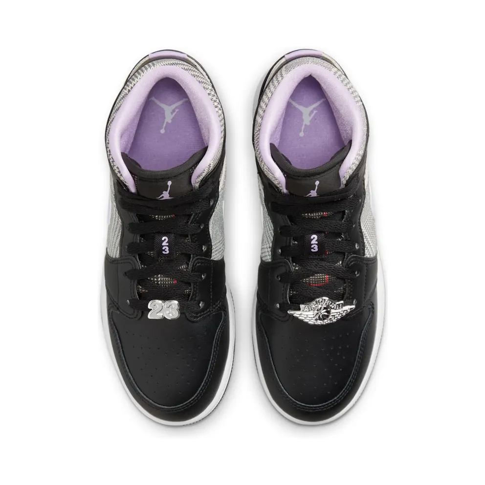 Jordan 1 Mid SE Houndstooth (GS) (DC7226-015)