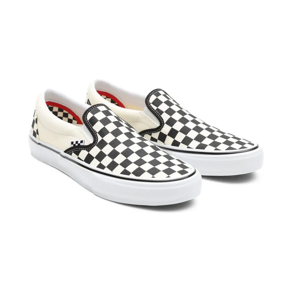 VANS Checkerboard Slip-on Skate Shoes White (VN0A5FCAAUH)
