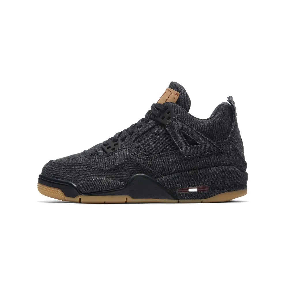 Air Jordan x Levi’s Nike AJ IV 4 Denim Levis Black/Black (With Levis Tag) (GS) (2018) (AQ9103-001)
