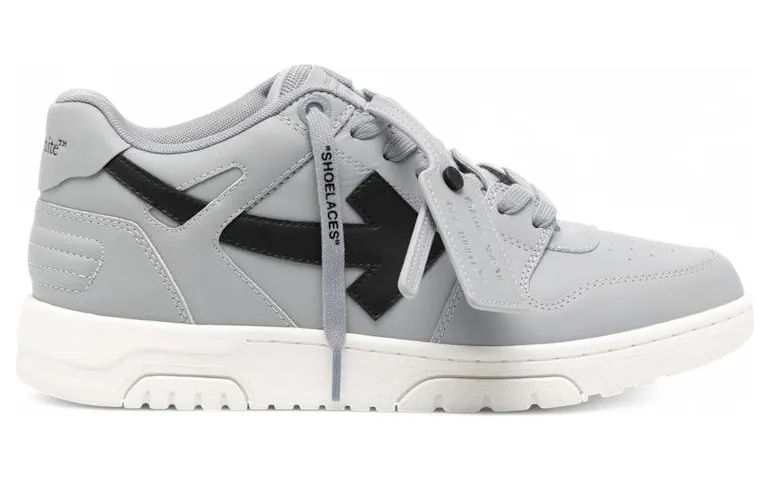 OFF-WHITE Out Of Office OOO Low Tops Grey Black (OMIA189S24LEA0080910)