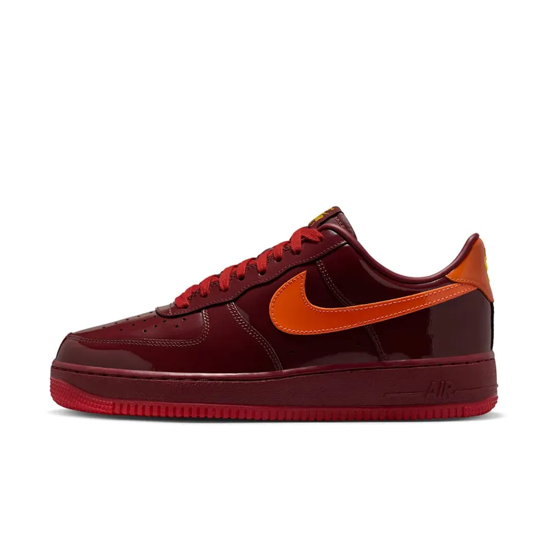 Nike Air Force 1 Low “Patent Leather Dark Team Red Safety Orange” (IO4489-601)
