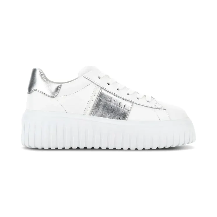 Hogan H-Stripes leren “White” (HXW6450FK5TRMW)