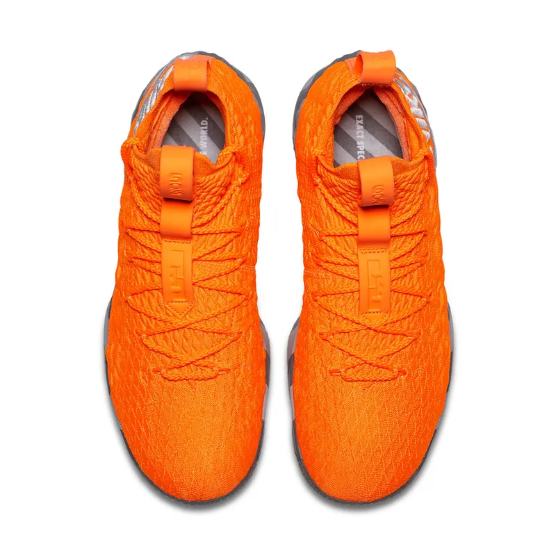 Nike LeBron 15 Orange Box (House of Hoops Special Box and Accessories) Total Orange/White-Mine Grey (AR5125-800)
