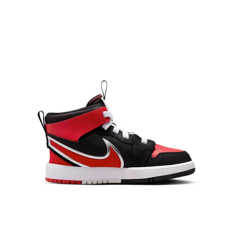 Jordan 1 Mid RM EasyOn Black White University Red (FQ1282-006)
