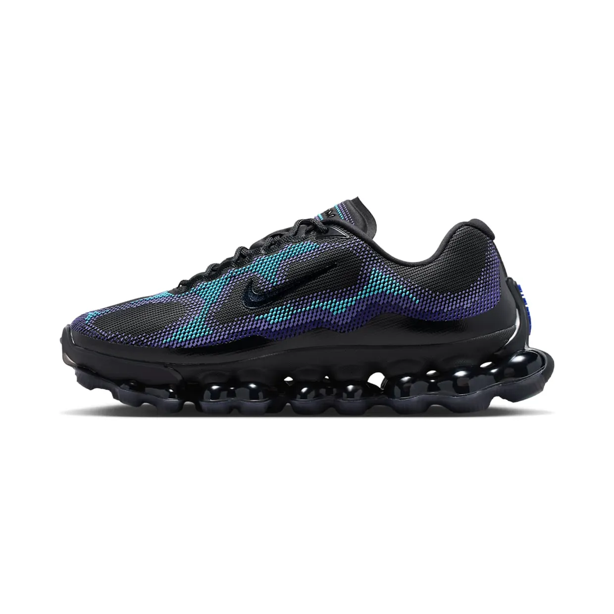 Nike Air Liquid Max “Radiant Blue” (IQ7634-004): blauw licht over zwart mesh