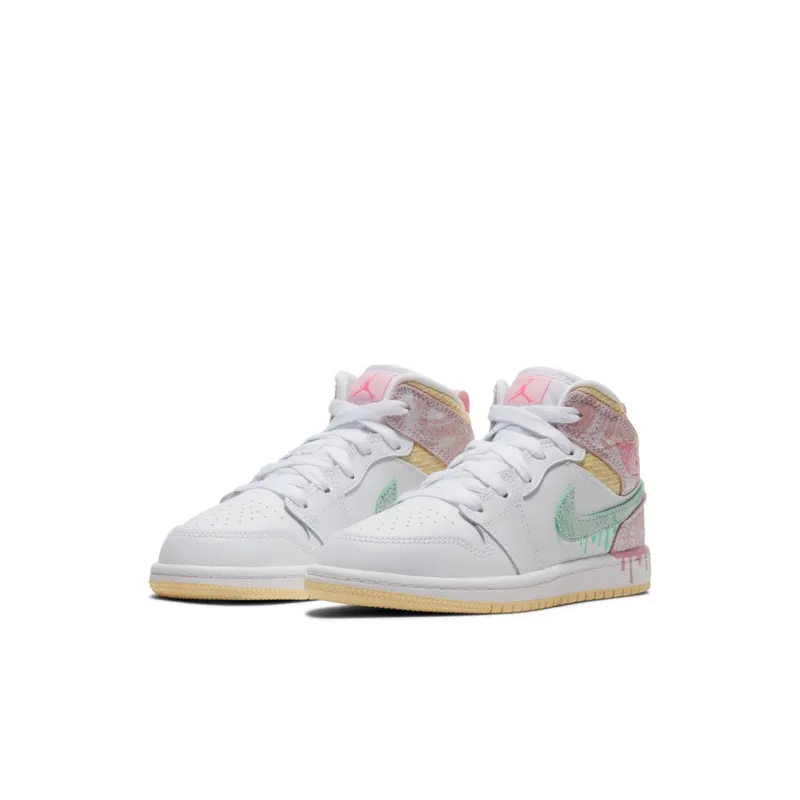 Jordan 1 Mid Paint Drip (PS) (DD1667-100)