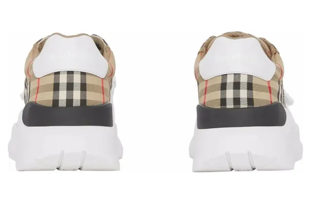 Burberry Check, Suede and Leather “Neutrals/White” (8048577 MF TNR NEW A7028) (3)