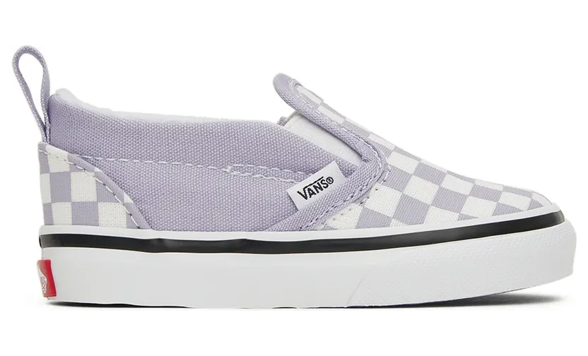 Vans Baby Purple & White Checkerboard Slip-On V Sneakers (VN000UBSARV1)