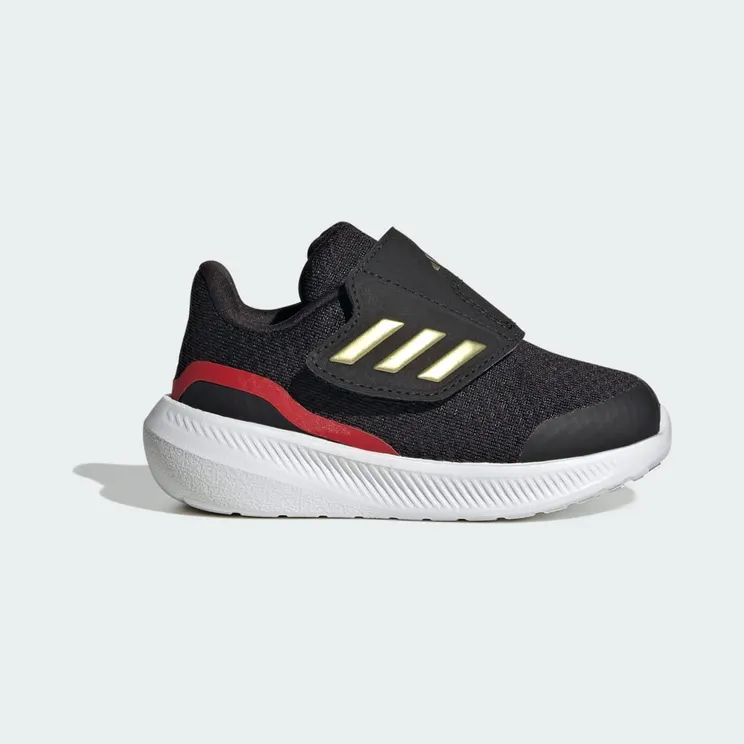 adidas RunFalcon 3.0 met Klittenband Core Black / Gold Metallic / Better Scarlet (IG5390)