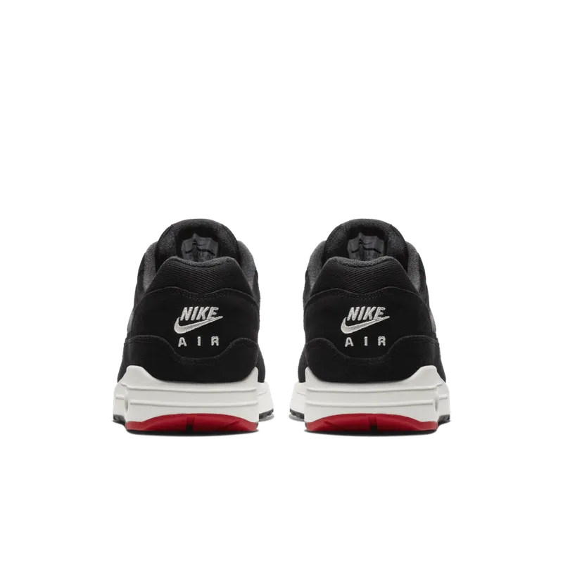 Nike Air Max 1 Mini Swoosh Bred Black/Oil Grey-University Red (875844-007)