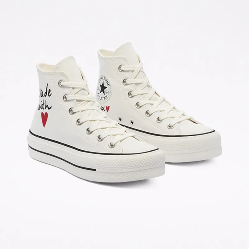 Converse Valentine’s Day Platform Chuck Taylor All Star High Top Vintage White/egret/black (571119C)
