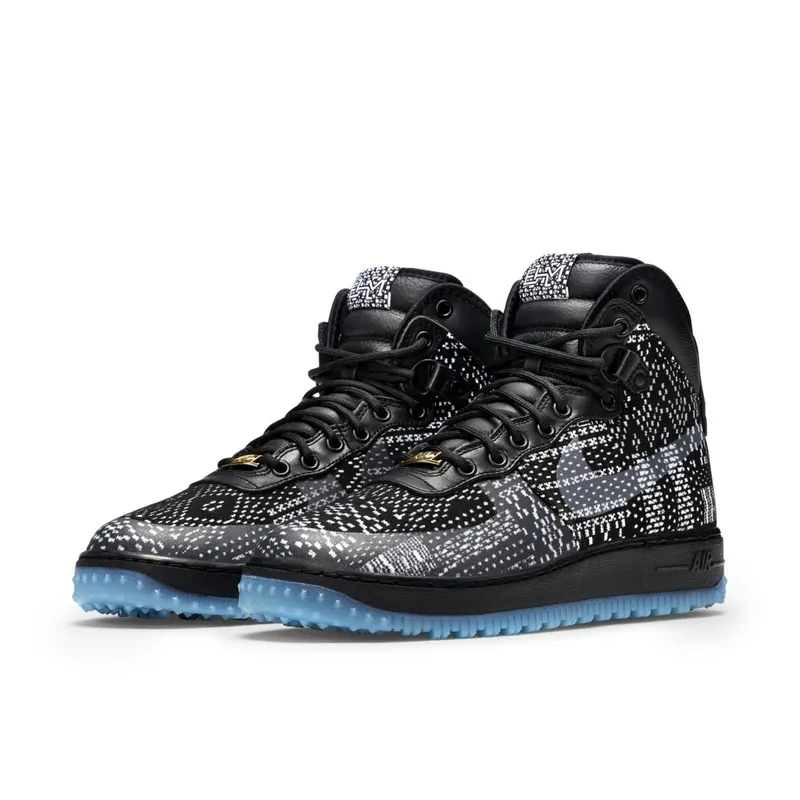 Nike Air Force 1 Duckboot BHM (2018) Black/White-Metallic Gold (739390-001)