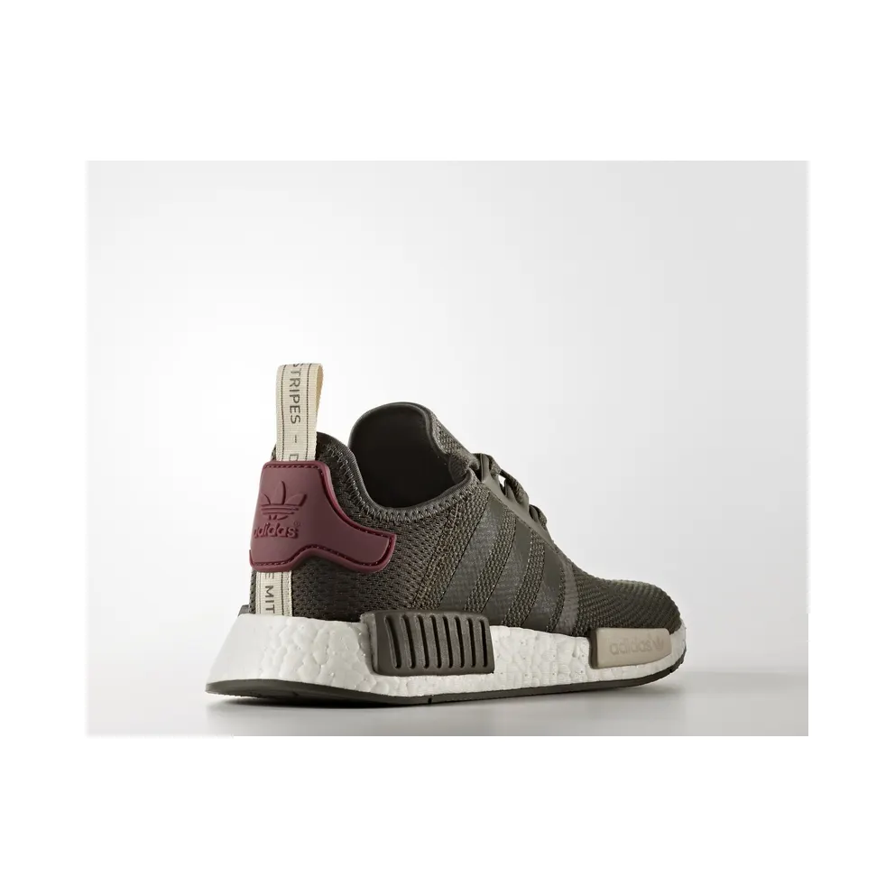adidas NMD R1 Ultility Grey (W) Utility Grey/Utility Grey/Maroon (BA7752)