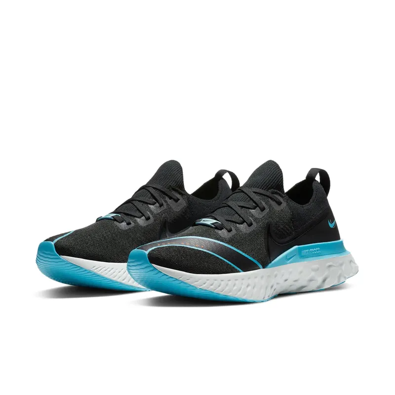 Nike React Infinity Run Flyknit ‘Fast City’ Black/Blue Fury/Pure Platinum/Photon Dust (CT1499-001)