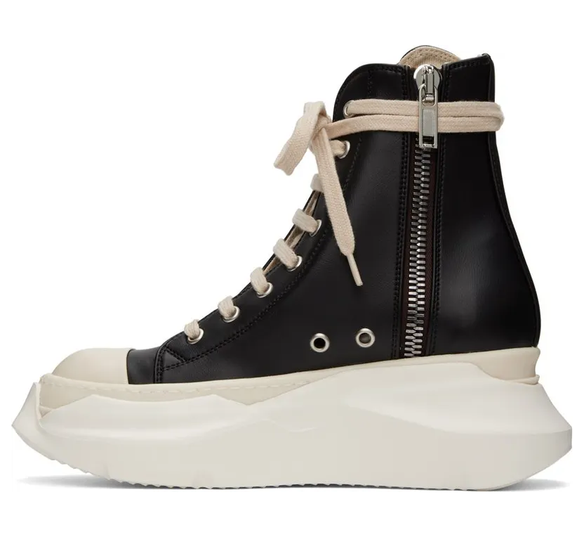 Rick owens Black Abstract High-Top 911 Black/Milk/Milk (DS02B4840 VL) (3)