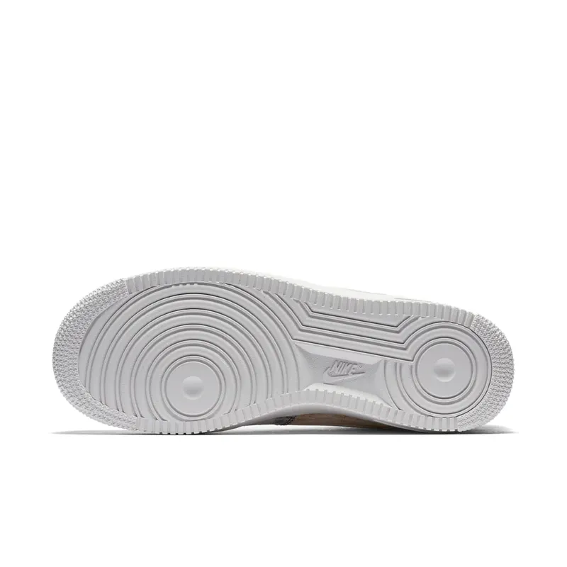 Nike  Air Force 1 Low Metallic Leather (W) Summit White/Oil Grey-Bio Beige-Summit White (AO1017-100)