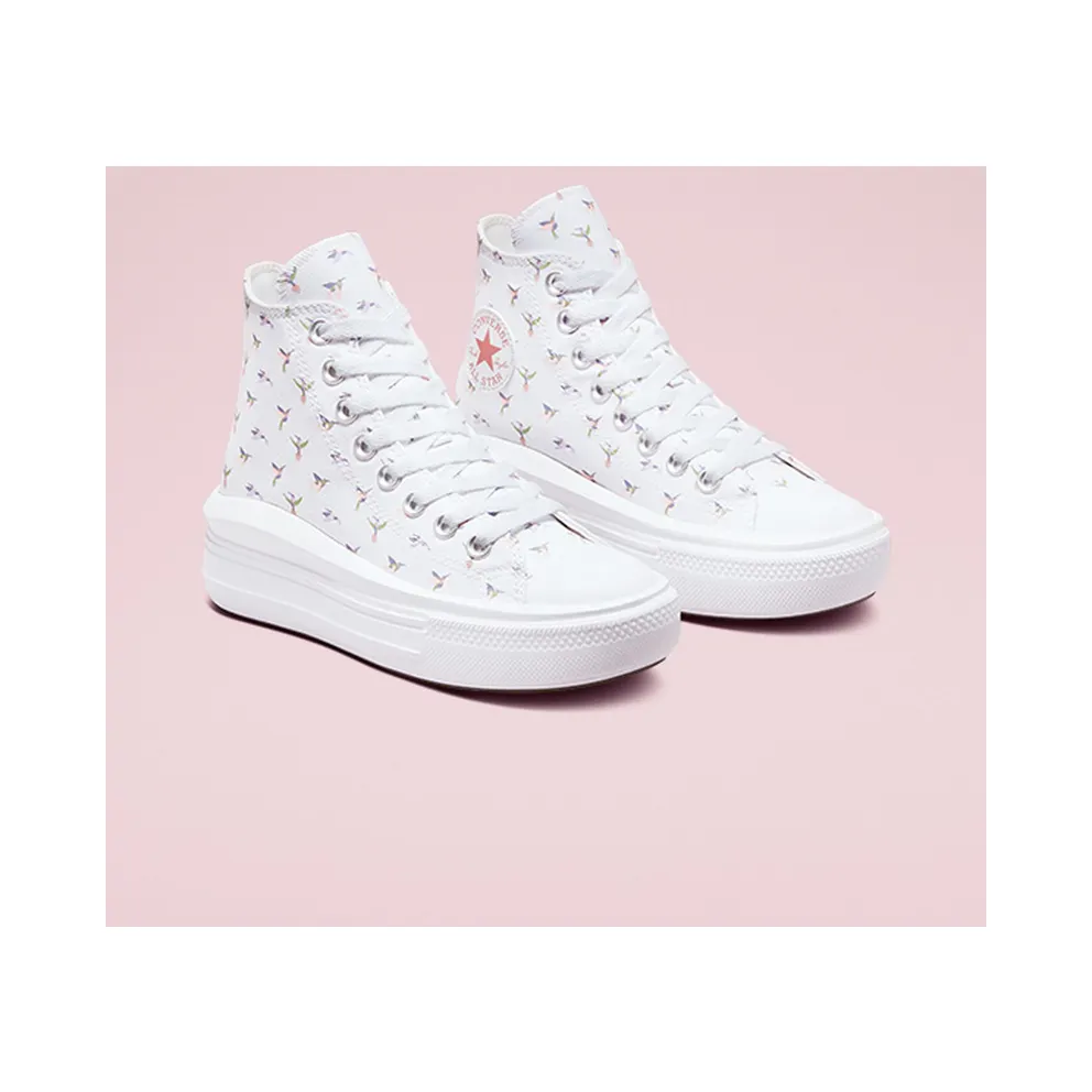 Converse Chuck Taylor All Star Move Platform Hummingbirds White/rust Pink (A01021C)