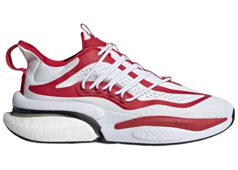 adidas Rutgers Alphaboost V1 Cloud White Team Power Red Core Black (IE1041)