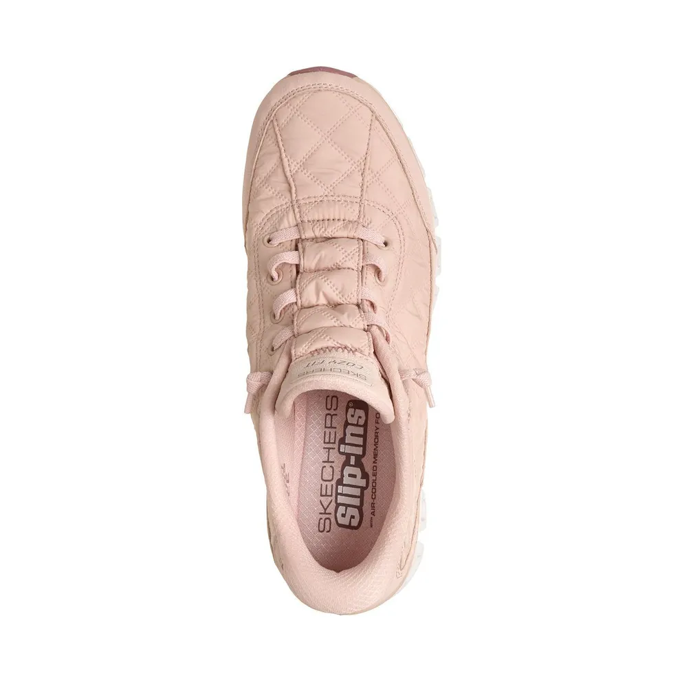 Skechers Slip-ins: Glide-Step “Cozy Fit At Ease Sneaker Blush Pink” (104556BLSH)