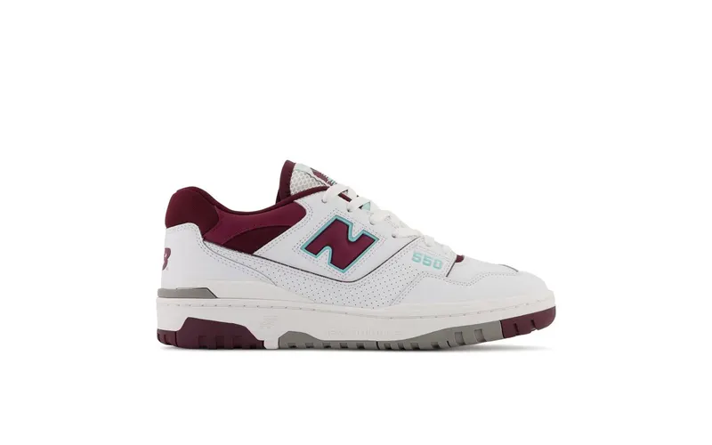 New Balance 550 White Bordeaux Red Grey (BB550WBG)