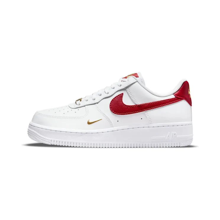 Nike Air Force 1 07 Red Mini Swoosh “White / Gym Red” (CZ0270-104)