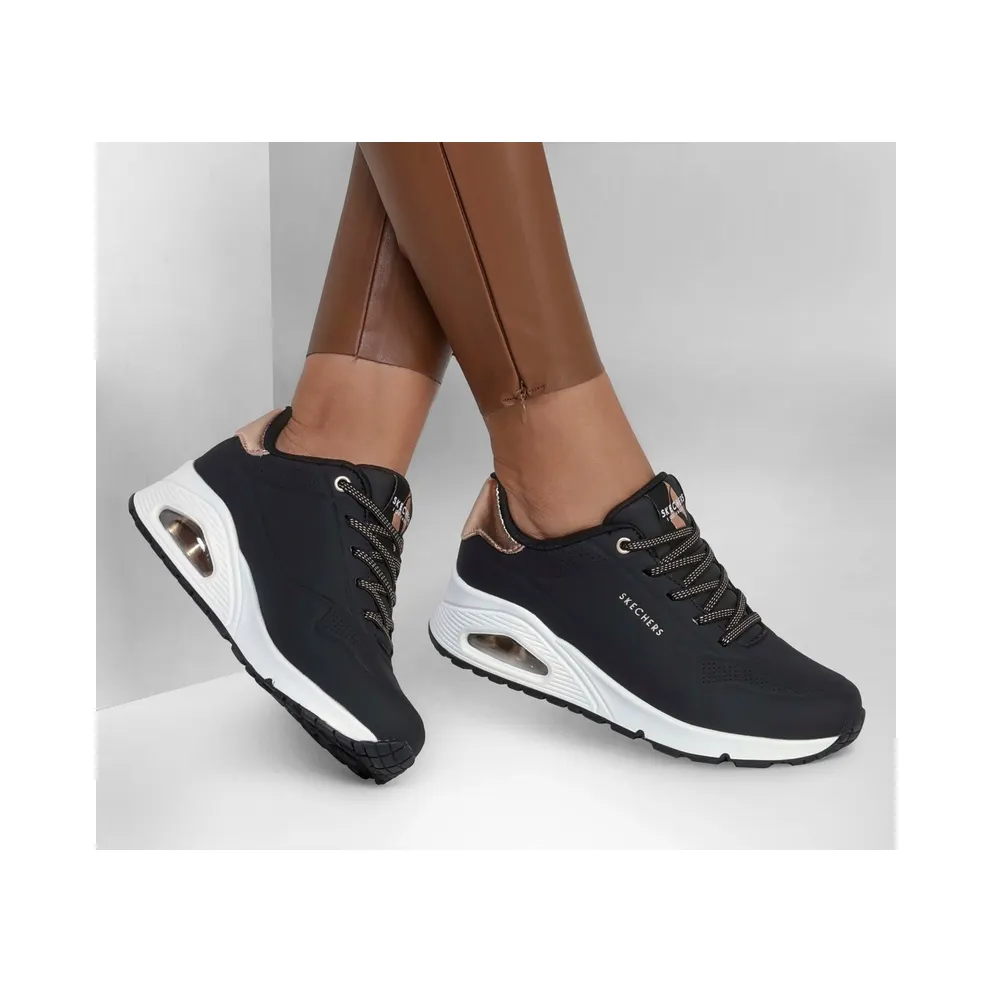 Skechers UNO – Shimmer Away Sneaker Black