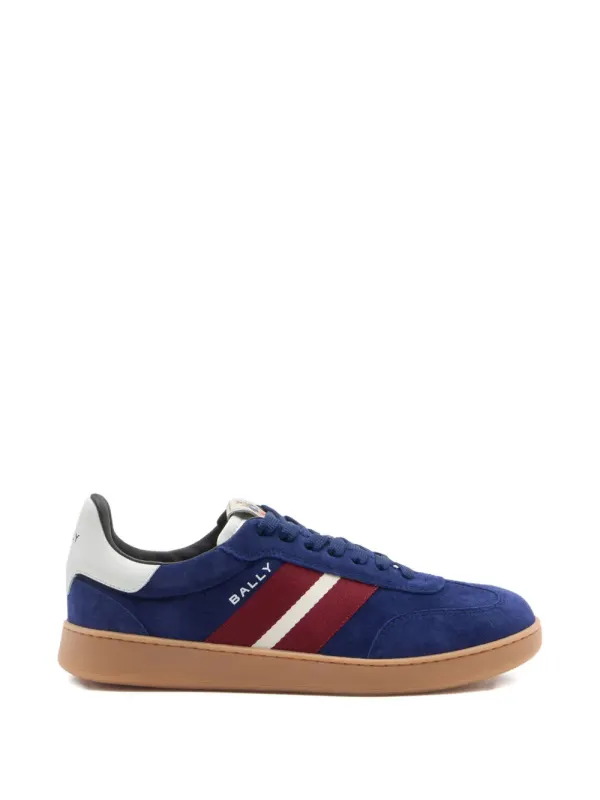 Bally Retro Crest Ribbon aus Wildleder – Blue (MSK0F7SU009S)