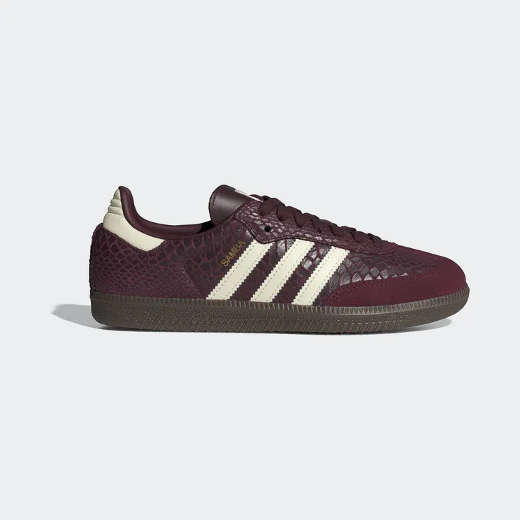 Adidas SAMBA OG Maroon / Cream White / Gold Metallic “Snake” (IH3979)