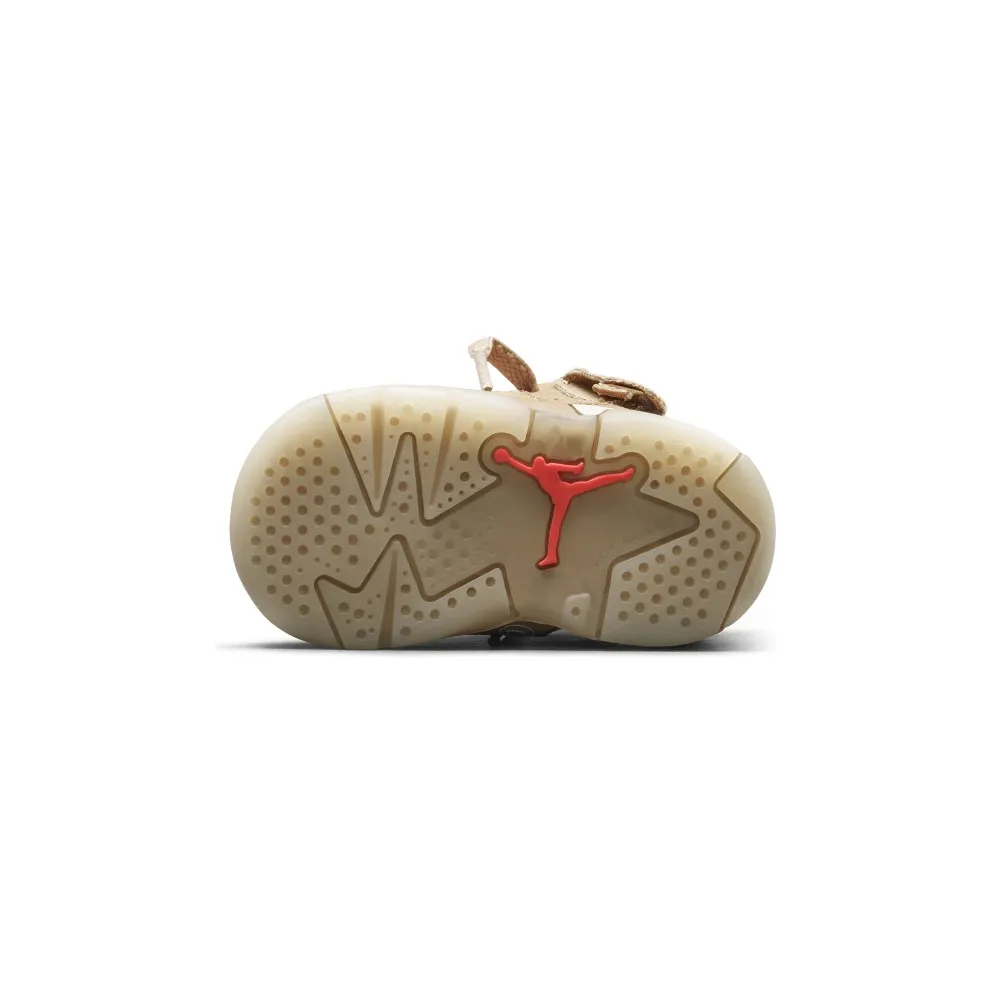Air Jordan x Travis Scott 6 Retro British Khaki (TD) (2021) – “British Khaki / Sail / Bright Crimson” (DH0692-200)