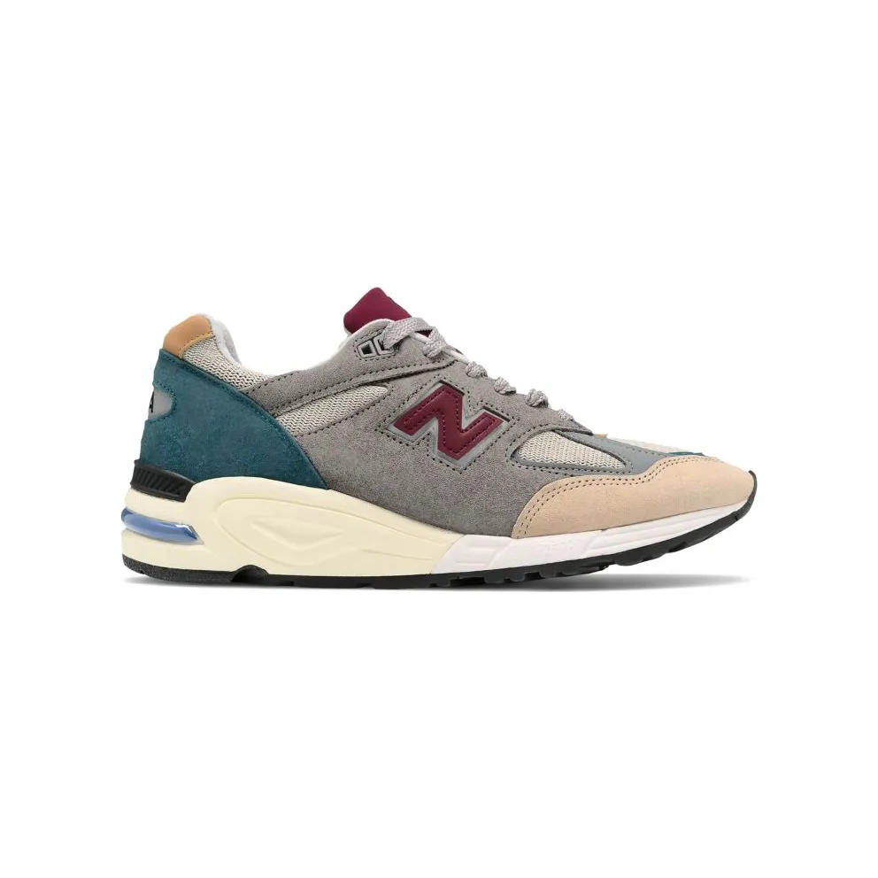New Balance 990v2 Grey Green Maroon (M990CP2)