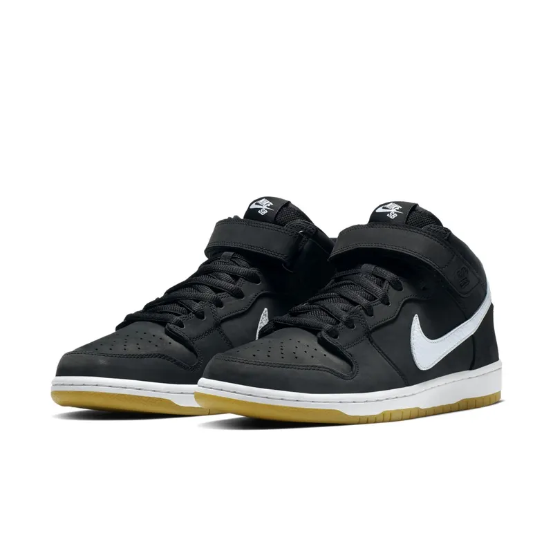Nike  SB Dunk Mid Orange Label Black/White-Black-Gum Light Brown (CD6754-001)