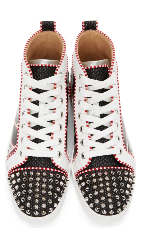 Christian Louboutin Multicolor Printed Lou Spikes Sneakers (3200959) (4)