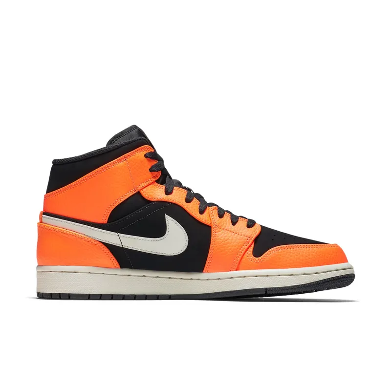 Jordan 1 Mid Black Cone Black/Cone-Light Bone (554724-062)