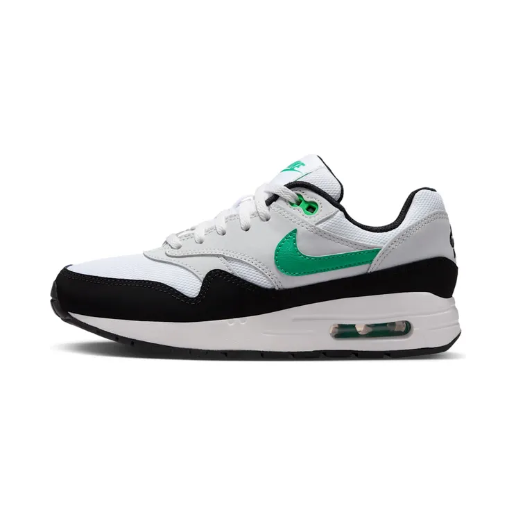 Nike Air Max 1 GS “White / Pure Platinum / Black / Stadium Green” (DZ3307-108)