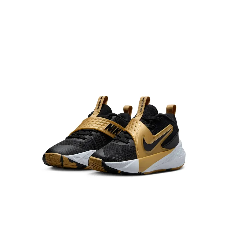 Nike Team Hustle D 12 Black Metallic Gold White (HF6280-003)