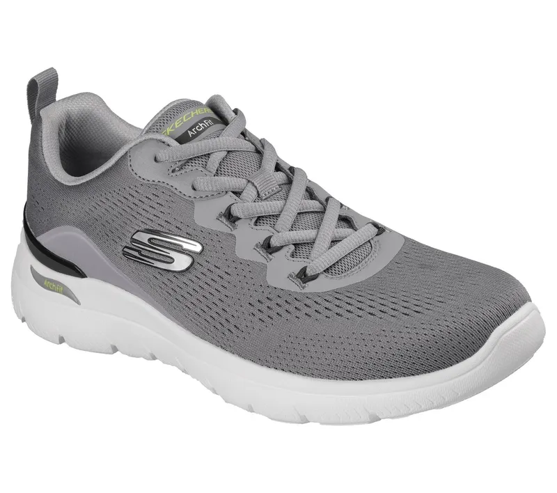 Skechers Arch Fit Summits – Kravel Sneaker Houtskool/Limoen