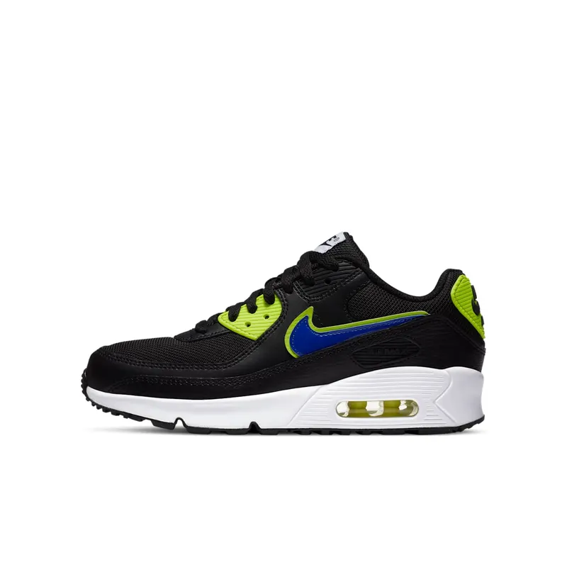 Nike AIR MAX 90 GS “Black Volt Racer Blue” (DA4670-001)