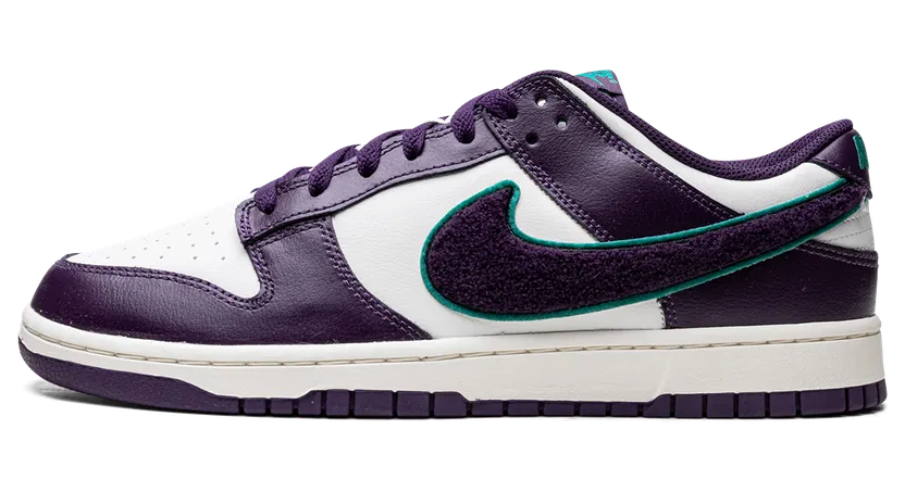 Nike Dunk Low “Chenille Swoosh – Grand Purple” (DQ7683-100)