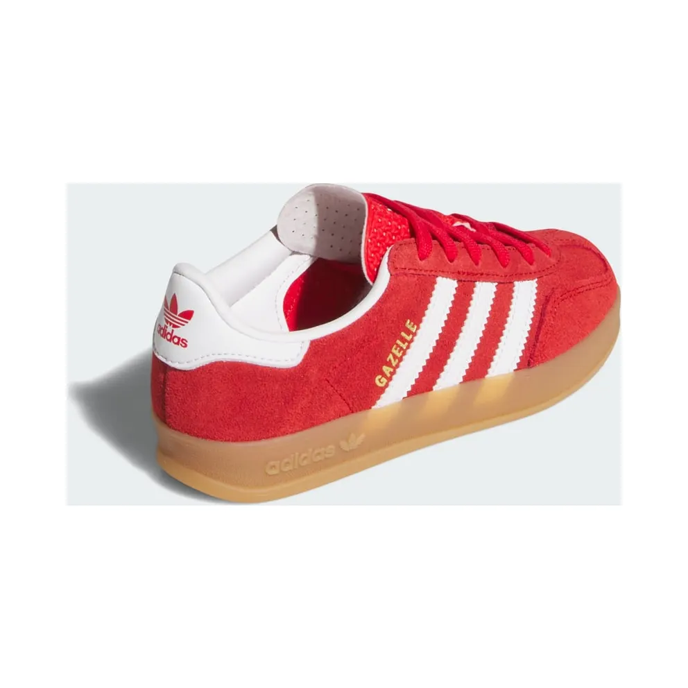 Adidas Gazelle Indoor Shoes Better Scarlet / Cloud White / Gum (IH9136)
