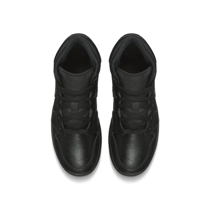 Jordan 1 Mid Triple Black (2015) (GS) (554725-030)
