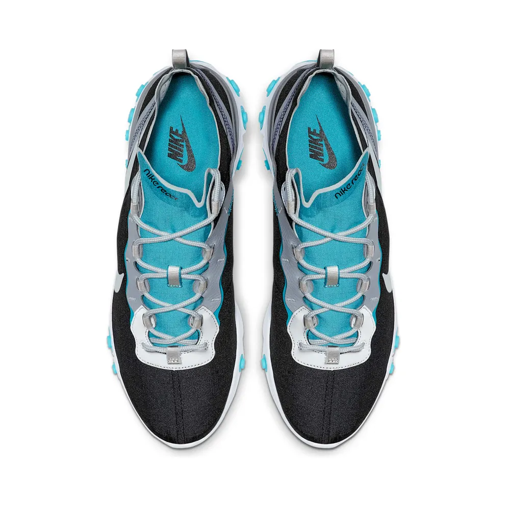 Nike React Element 55 Black Pure Platinum Teal Nebula Black/Pure Platinum-Wolf Grey-Teal Nebula-Voltage Purple-White (BV1507-001)