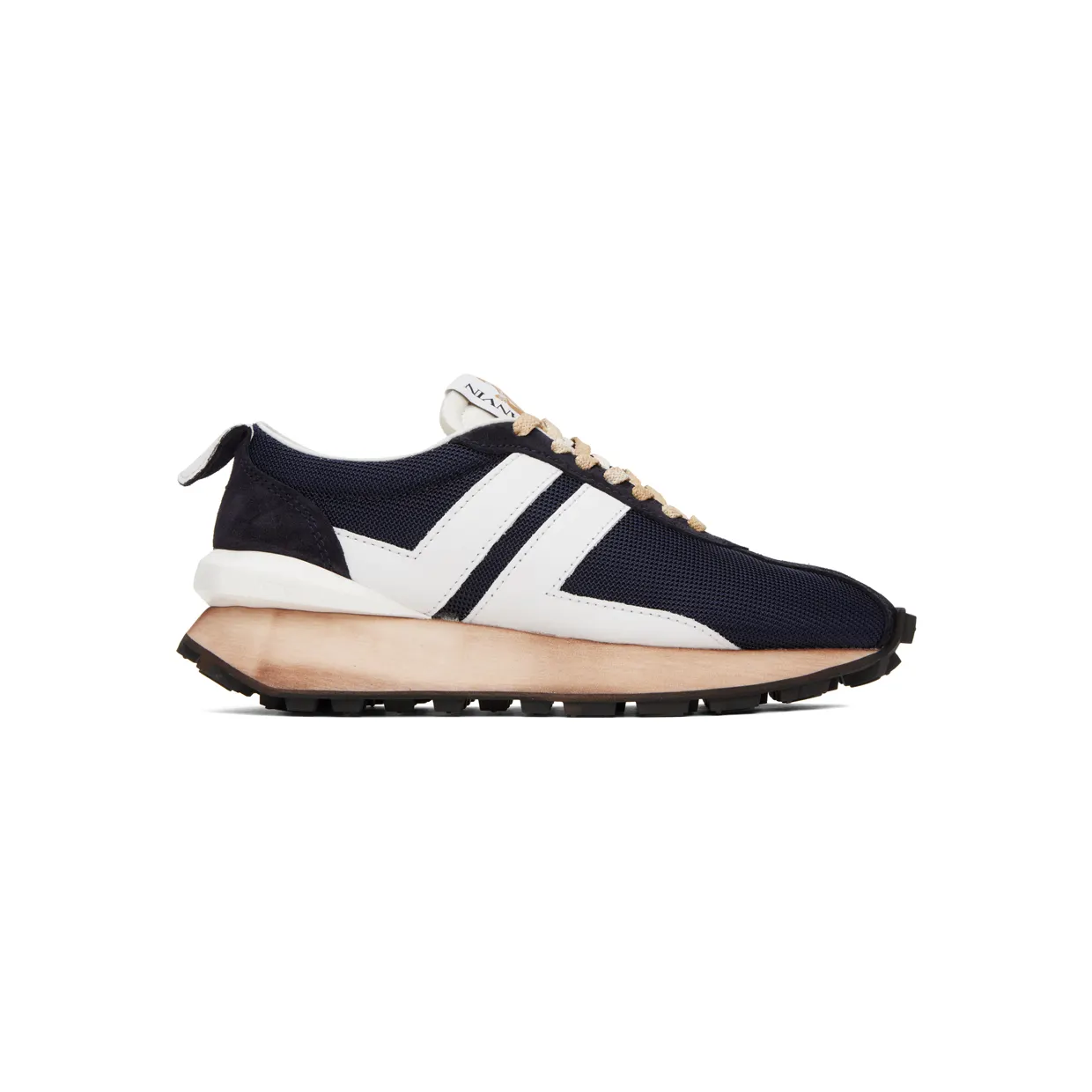 Lanvin Navy Mesh Bumpr Sneakers (FM-SKBRUN-DRAG-P20)