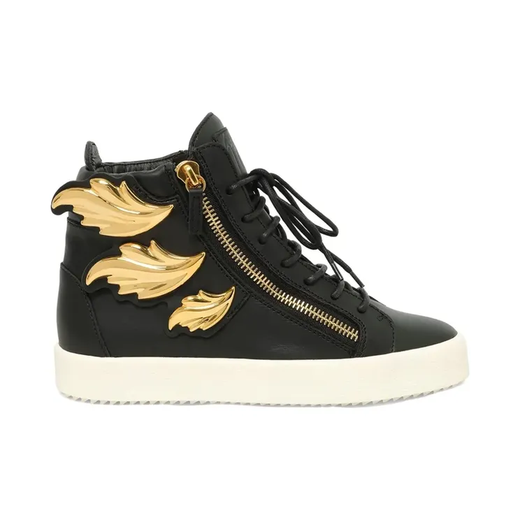 Giuseppe Zanotti mit Flügel-Detail und Reißverschluss “Black” (RS6096)
