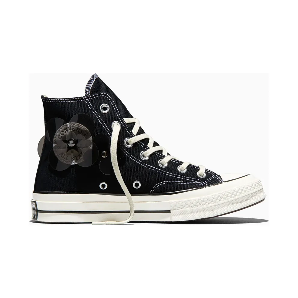 Converse Chuck 70 Hi 3-D Flourish Black Translucent Flowers (A20662C)