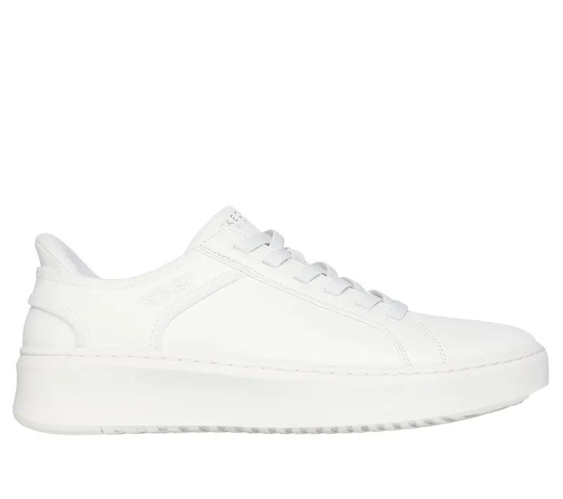 Skechers Slip-ins: Court Break – Double Vented – White – “White” (183177 WHT)