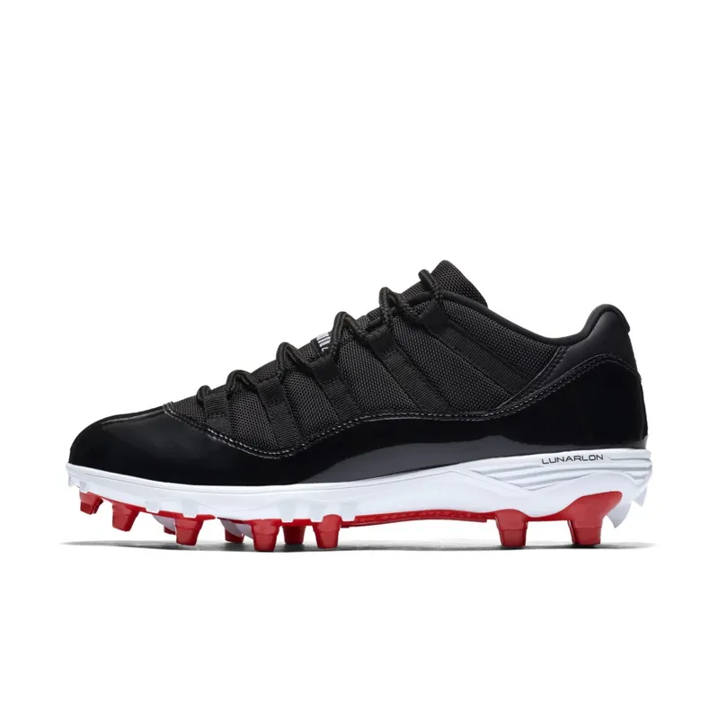 Jordan 11 Retro Low Cleat Bred Black/University Red-White (AO1560-010)