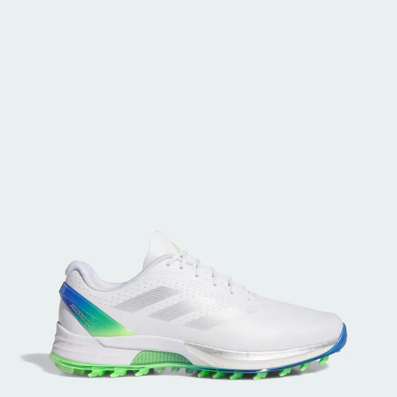 adidas Adizero ZG Spikeless Golf Cloud White Silver Metallic Lime Burst (JQ7725)